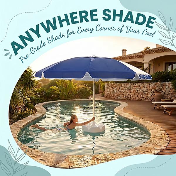 Portable Pool Bar Table Umbrellas with Cup Holder & Phone Stand